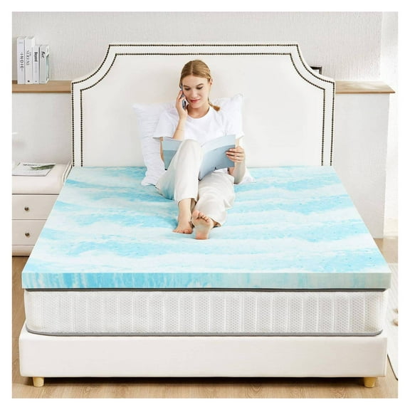 Mattress Topper Full Gel Memory Foam Mattress Topper Full Size for Back Pain