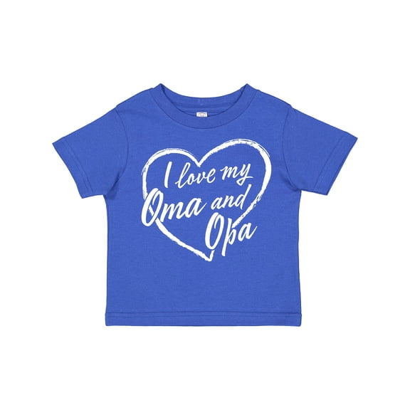 Inktastic I Love My Oma and Opa in White Chalk Heart Boys or Girls Toddler T-Shirt