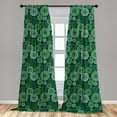 thumbnail image 5 of Ambesonne Abstract Curtains, Green Dotted Pattern, Pair of 28"x84", Apple Green Pale Green, 5 of 5