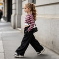 thumbnail image 3 of Enyan Teen Girl Fall Clothes Tween Trendy Long Sleeve Striped Top+Cami+Bell Down Pant 3 Piece Winter Outfit Set,11-12 Years, 3 of 7