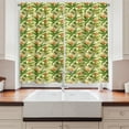 thumbnail image 2 of Ambesonne Tropical Kitchen Curtains, Exoitc Plumeria Blooms, 55"x39", Multicolor, 2 of 3