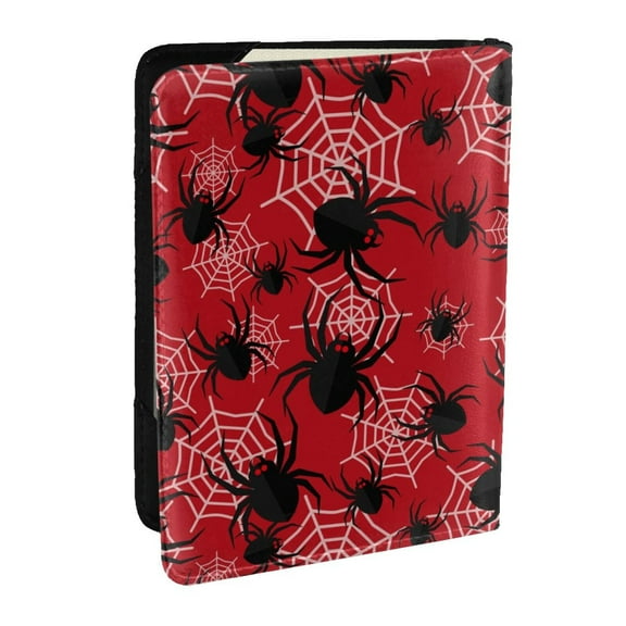 Rateoe A Web With A Spider 1 Pattern Passport Holder Wallet Leather Mulit-purpose Travel Wallet Credit Cards Case ,Passport Cover for Women Men-6.5 in