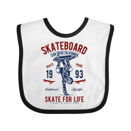 

Inktastic Skateboard for Life Gift Baby Boy or Baby Girl Bib