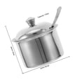 thumbnail image 2 of HOOWIFFY Sucrier Pot à Condiments Argent Acier Inoxydable pour Cuisine Maison 1 Ensemble, 2 of 8