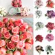 thumbnail image 4 of Rosa Sosteniendo Flores Ramo Novia Accesorios de Fotografía de Boda Flores Falsas Artificiales 12 Piezas Speravity JJ19843-01, 4 of 6
