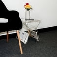 thumbnail image 2 of Magazine Rack End Table Stool, Clear, 2 of 4