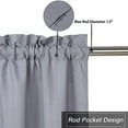 thumbnail image 4 of 15inch Curtain Valances, Embossed Small Window Curtains, Waterproof Kitchen Curtains, Grey, 60" x 15", Set of 1, 4 of 7