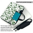 thumbnail image 3 of YFYANG 15.6 inch Universal Laptop Bag Oxford Cloth Laptop Sleeve, Multi-functional Green Watercolor Leaf Pattern Notebook Computer Messenger Bag Handbag, 3 of 8