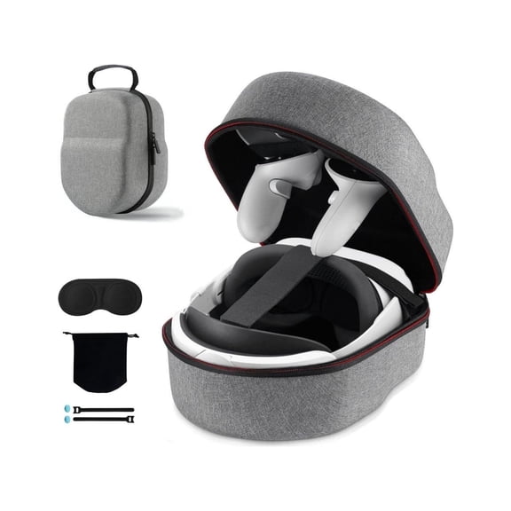 Hard Carrying Case for Oculus Quest 2/Meta Quest 3/Vision Pro/Pico 4 VR Headset, Compatible with Elite Strap/Kiwi Design/BOBOVR Head Strap, Full Protection for Travel and Storage