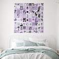 thumbnail image 2 of Idea4wall 3pcs Purple Graphic Blend of Modern Animals & Trapical Pattern Wall Murals, Removable Self-Adhesive Stick Wallpaper Large Wall Stickers for Home Decorative, 72"x72", 2 of 5