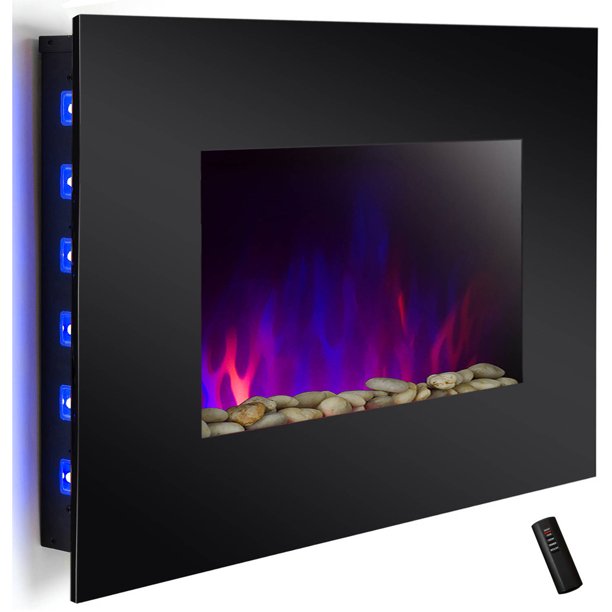 AKDY FP0047 36" 1500W Wall Mount Electric Fireplace Heater with