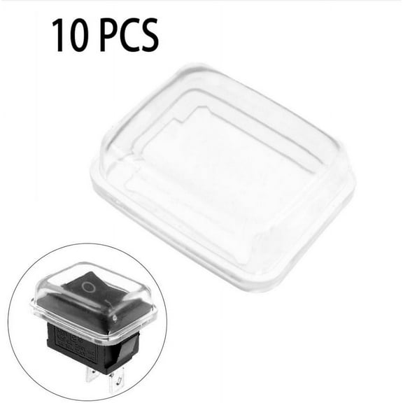 10 X Waterproof Transparent Rectangle Rocker Switch Cover