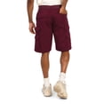 thumbnail image 2 of G-Style USA Men's Relaxed Fit Belted Cargo Shorts - Solid Burgundy - 44, 2 of 6