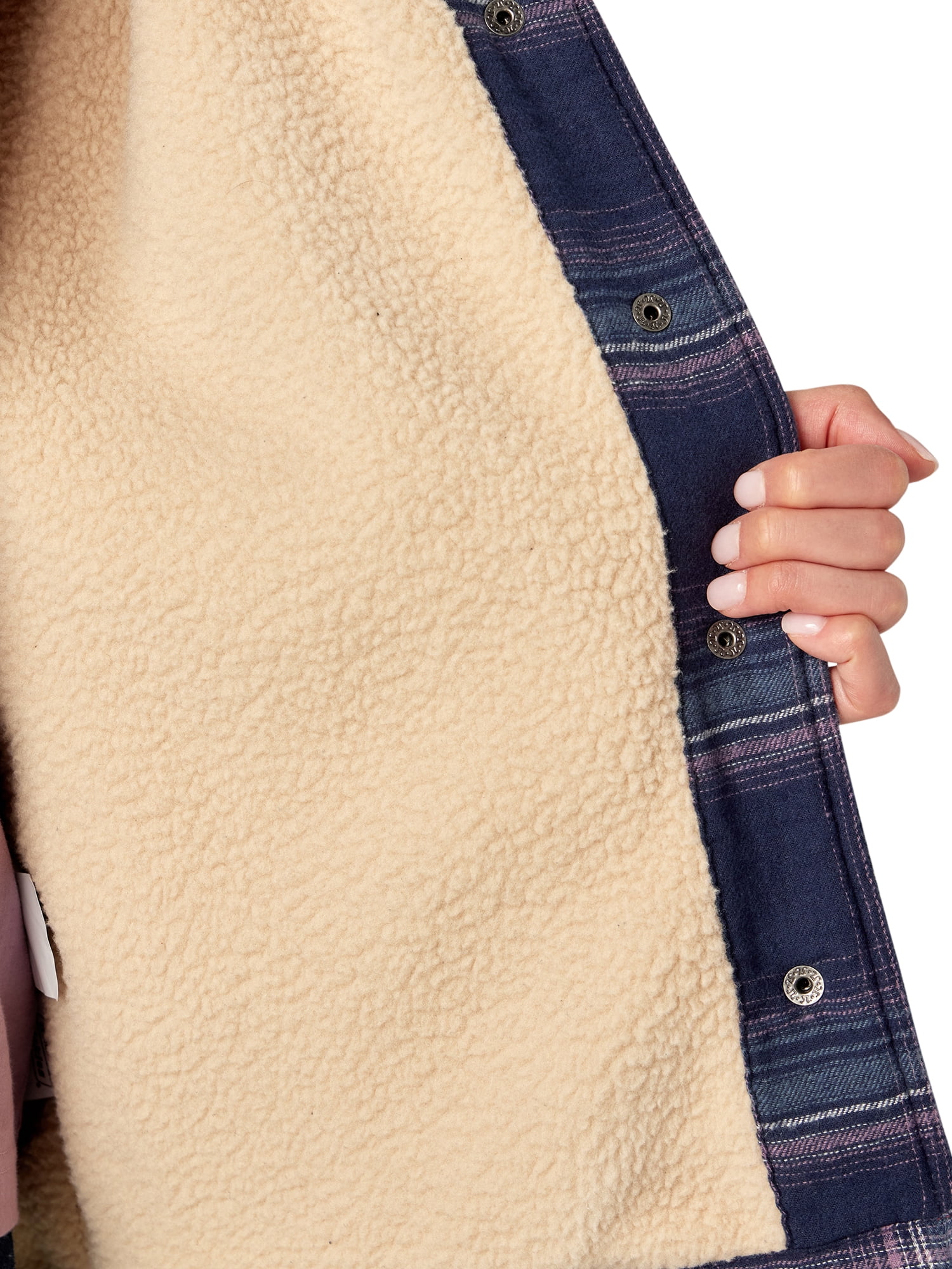 Genuine Dickies Women's Sherpa Lined Flannel Shirt Jacket