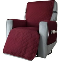 LAMIRO Waterproof Oversized Recliner Chair Sofa Cover with Pocket,1-Piece Reversible Couch Cover for Recliner,Washable Protector for Dogs (Oversized Recliner)