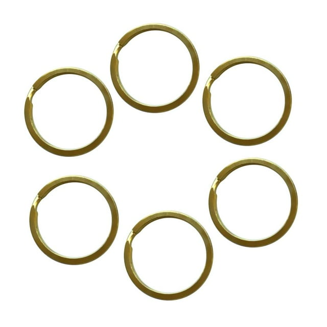 6 Pcs de Anillos de Latón Accesorio forma forma DIY Duradero Portatíl para Amigo 38 mm Hugo Split Key Chain