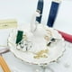 thumbnail image 4 of Plato para sujetar anillos, bandeja organizadora de cerámica con forma de pavo real para guardar joyas, pendientes y collares, regalos de decoración de bodas para niñas y mujeres (blanco), 4 of 4