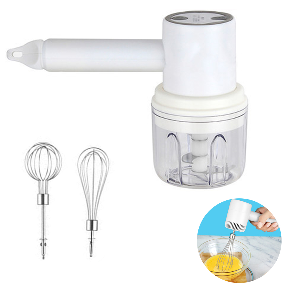 Hand Mixer Electric 2 In 1 Wireless Portable Electric Food Mixer Hand  Blender 3 Speeds Mini