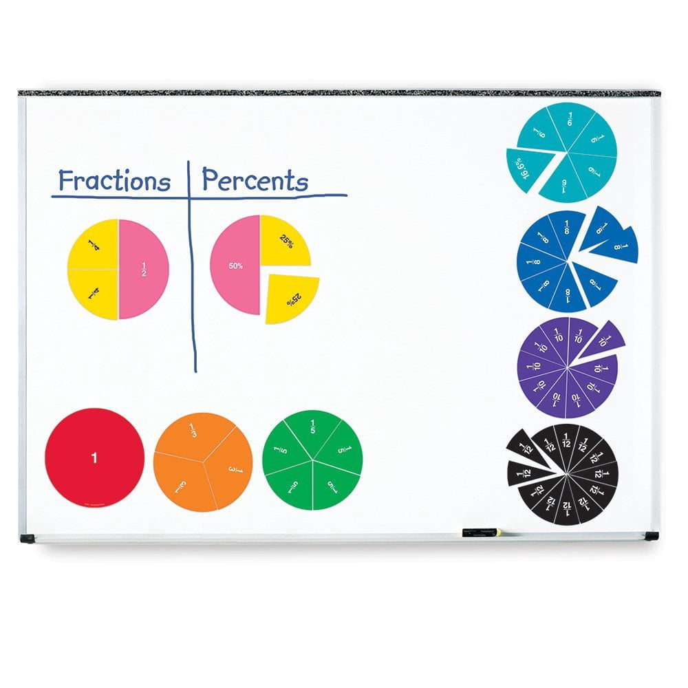 Learning Resources LER1616 Double Sided Magnetic Fraction Circles