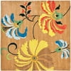 SAFAVIEH Soho Brooke Floral Wool Area Rug, Brown/Multi, 8' x 8' Square