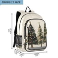thumbnail image 2 of FORMRS Unisex School Backpack 17" Student Travel Bag with Laptop Compartment, Cartoon Christmas Trees, 2 of 7