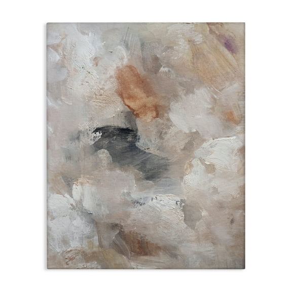 Stupell Industries Cradled Neutral Abstract Abstract Painting Wrapped Canvas Canvas Art Print Wall Art, 16 x 20