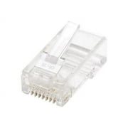 Intellinet RJ45 Modular Plugs, Cat5e, UTP, 3-prong, for solid wire, 15 gold plated contacts, 100 pack - Network connector - RJ-45 (M) - CAT 5e (pack of 100)