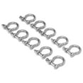 thumbnail image 2 of QIILU Dring Ancre, Dring Manille, 10pcs Arc Manille Acier Inoxydable Haute Dureté D-Ring Ancre pour le Camping Randonnée Sports de Plein Air, 2 of 8