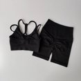 thumbnail image 1 of Conjunto deportivo de cintura alta color melocotón para levantamiento de cadera, ropa de Yoga de secado rápido a prueba de golpes, pantalones para correr, conjunto de dos piezas para Fitness, 3/4, 1 of 6