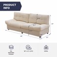 thumbnail image 2 of ZAFLY 80" Cloud Couches and Sofas, Chenille Deep Seat Sofa, Oversized Loveseat for Living Room - Beige, 2 of 6