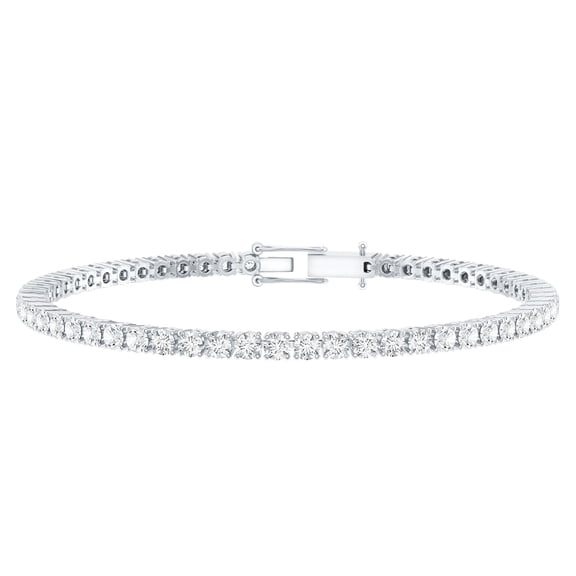 Rosec Jewels Lab Grown Diamond Tennis Bracelet for Women - Minimalist Bracelet - EF-VS Quality Certified - Ready to Gift, 925 Sterling Silver, 6.0 inches