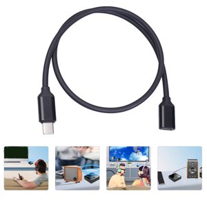 UPOUART USB C Fast Charging Cable Black Extension Cord 15 Meter Data Transfer Cable with 3A Power Output