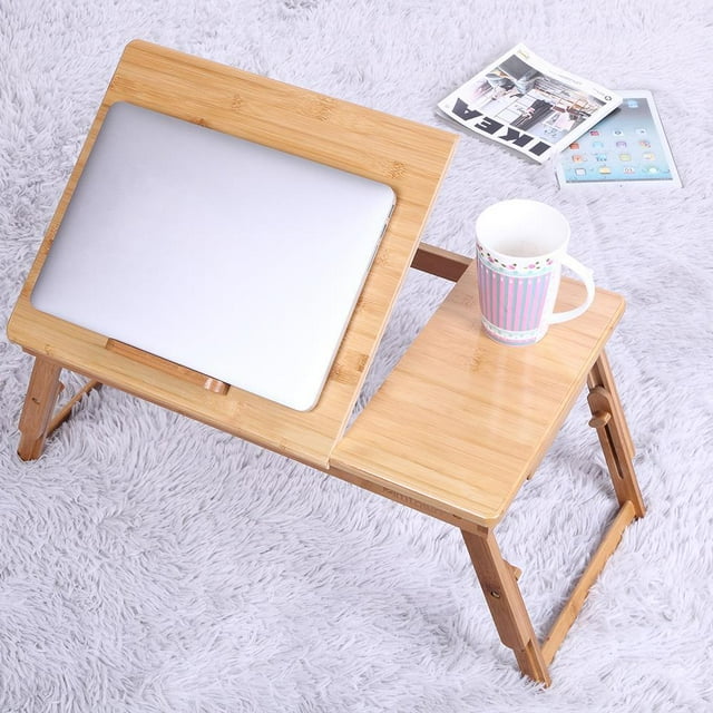 SalonMore Portable Breakfast Bed Tray Lap Desk Serving Table Foldable Legs Food Dinner US