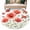 Crimson, variant on Round Rugs 6Ft, Red Spring Floral Round Area Rug Washable Indoor Throw Carpet, Butterfly Botanical Summer Pastoral Soft Non Slip Circle Rug for Office Cabinet Home Decor Aesthetic