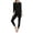 Black, variant on Women's Reversible Double Brushed Thermal Underwear Set Long Sleeve Round Neck Slim Fit Base Layer For Cold Weather
