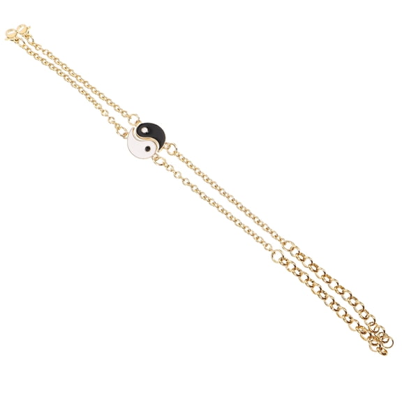 2 Pcs Yin Yang Tai Chi Bracelet Jewelry Hand Chain Bracelet Beaded Bracelets Lovers Men and Women