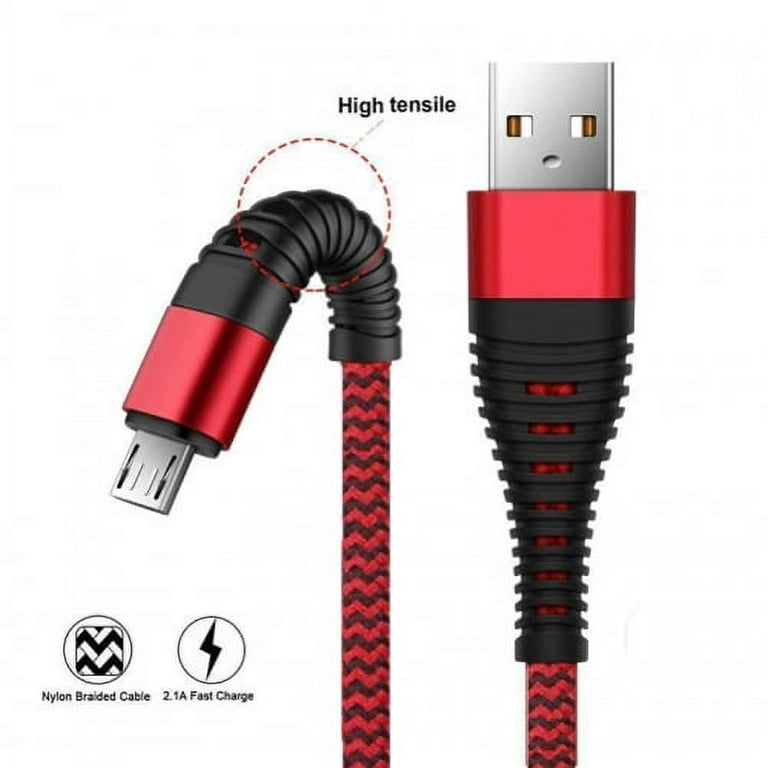 Summit Series Nylon Braided 5V 2A USB 2.0 Type C Cable with LED Display, 1  M - PrimeCables®