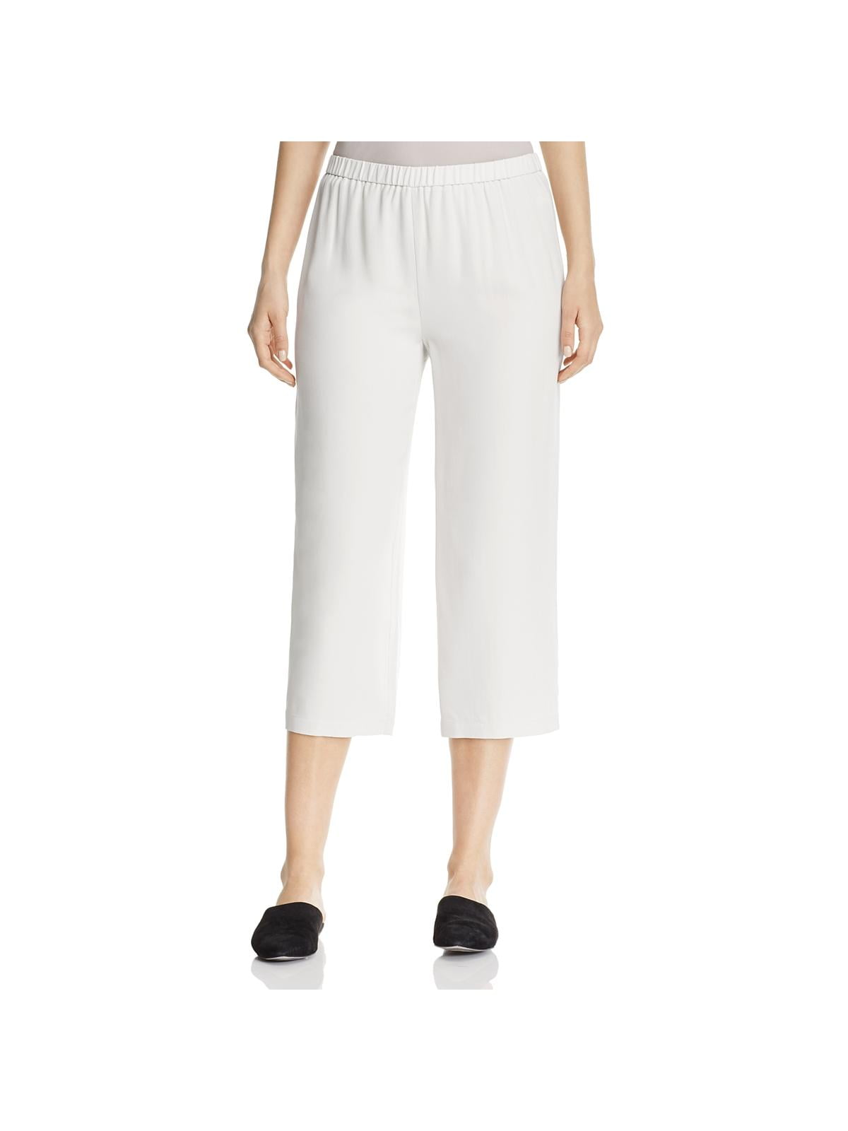 Eileen Fisher Womens Silk Straight Leg 