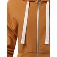 thumbnail image 3 of A2Y Women's Casual Regular Fit Heavy Weighted Zip Up Hoodie Sweatshirt Mustard M, 3 of 5