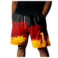 thumbnail image 1 of Wyzesi Mens Workout Shorts 5 Inch Inseam Male Print Germany Theme Number Casual Color Beach Pants Drawstring Elastic Waist Breathable Soft Short Daily Streetwear Tie Pocket Casual Shorts, 1 of 5