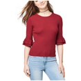 thumbnail image 1 of Aeropostale suéter de manga acampanada para mujer, rojo, pequeño, 1 of 2