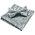 thumbnail image 7 of HISDERN Bow Ties for Men Pre-tied Paisley Bow Ties Pocket Square Set Men's Bowtie Wedding Party, 7 of 7