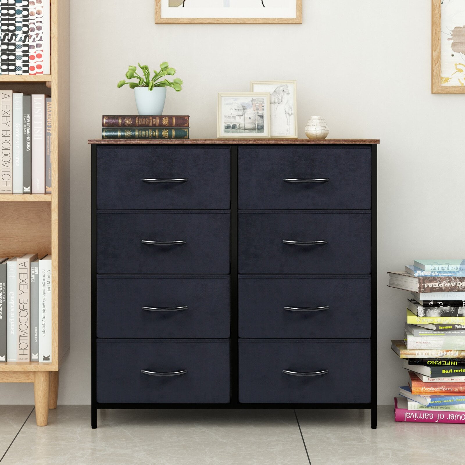 8 Drawer 31.5'' W Double Dresser, Dovetail Drawer Joints No, Felt