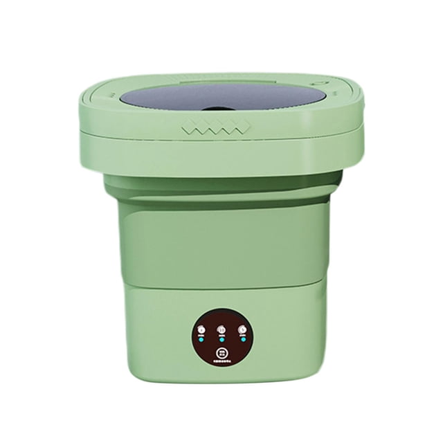 Lavadora portátil, mini lavadora plegable, lavadora pequeña liviana de ahorro automático de 6.5L para ropa interior de viaje de dormitorio de verde Sunnimix mini lavadora