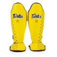 thumbnail image 1 of Fairtex SP5 Muay Thai Shin Guards for Men, Women, Kids | Shinguards are Premium, Lightweight & Durable | Extended Protection to Avoid shin splints During Training or Sparring - Medium,Yellow, 1 of 5
