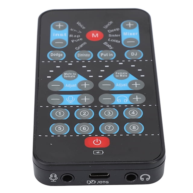 Sound Changer Card, Mini Voice Changer Device Portable Beautifying Multi Languages for Computer for Live Streaming