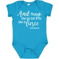 thumbnail image 3 of Inktastic Though She Be but Little She is Fierce Quote Shakespeare Girls Baby Bodysuit, 3 of 5