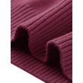 thumbnail image 5 of INSPIRE CHIC V Neck Sweater for Women's Long Sleeve Striped Pullover Soft Fall Casual Sweaters L Wine Red, 5 of 6