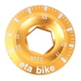 thumbnail image 3 of Juego de bielas de bicicleta, piezas de bielas, eje de pedalier, cubierta protectora para bicicleta de montaña y carretera dorado, 3 of 6