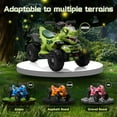 thumbnail image 4 of Track Seven 12V Electric Ride-On ATV, Dinosaur Four Wheeler Electric Car with Bluetooth, LED Lights, Music, Electric Quad Ride-On Toy Car for Toddlers Boys Girls Age 2+, Green, 4 of 8
